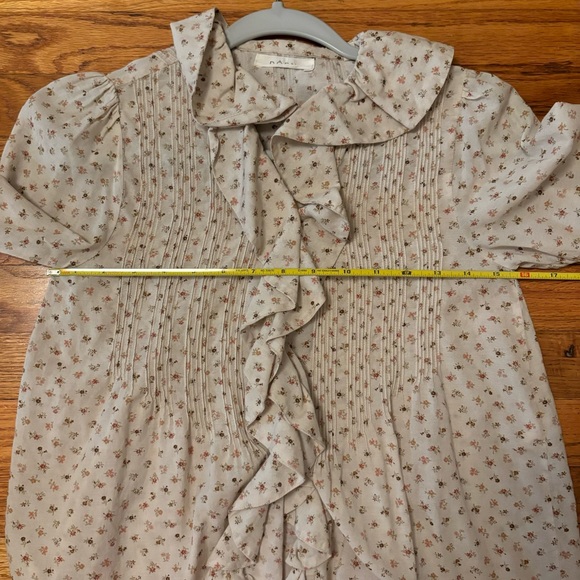 DOEN HARDY PINTUCK COTTON + VISCOSE FLORAL BLOUSE SIZE XXS - Picture 13 of 13